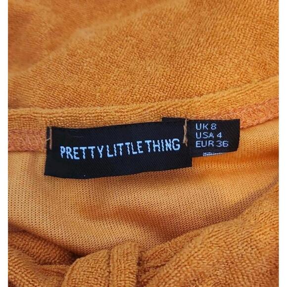 Pretty Little Thing Beach Towel Coverup Maxi Dress Orange Size 4 - Picture 6 of 6